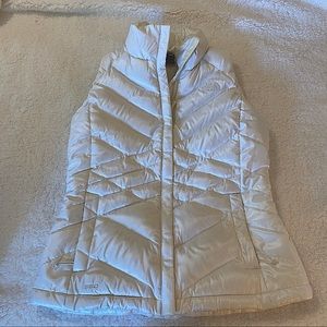 The North Face Quilted Puffer Vest Jacket Pearl White 550 Insulated Size S